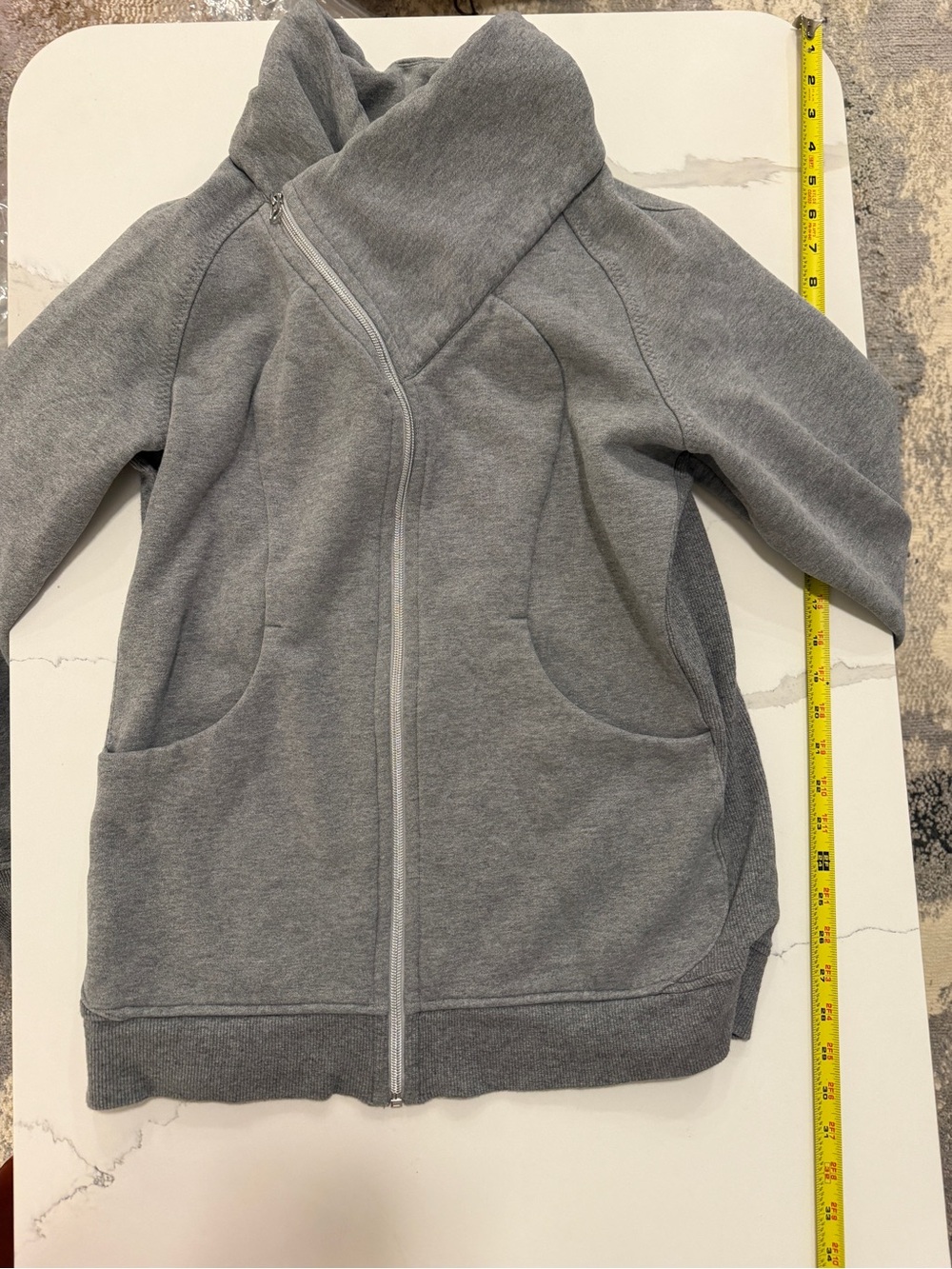 lululemon Grey Zip-Front Hoodie Jacket size 10